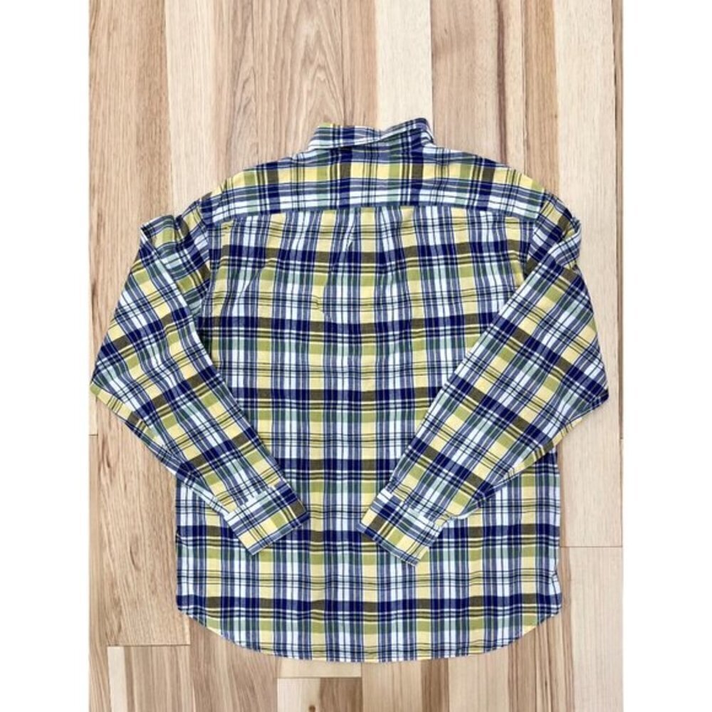 J. Crew Blue & Yellow Plaid Long Sleeve Button Down Shirt M - Picture 3 of 3